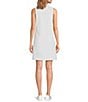 Color:Classic White - Image 2 - Adlyn Seersucker Split V-Neck Sleeveless Dress