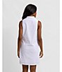 Color:Classic White - Image 5 - Adlyn Seersucker Split V-Neck Sleeveless Dress