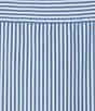 Color:Blue Fin - Image 3 - Cam Stripe Poplin Point Collar Long Sleeve Button Down Shirt Dress