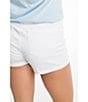 Color:Classic White - Image 4 - Hayes High Waisted Distressed White Denim Short