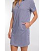 Color:Nautical Navy - Image 3 - Kamryn brrr°® Intercoastal Short Sleeve Gingham Dress