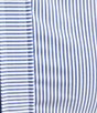 Color:Cobalt Blue - Image 3 - Kamryn brrr°® Intercoastal Stripe Print Short Sleeve Collared V-Neck Shift Dress