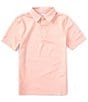Color:Apricot Blush Coral - Image 1 - Little/Big Boys 4-16 Short Sleeve Getting Ziggy With It Printed Performance Polo Shirt