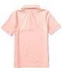 Color:Apricot Blush Coral - Image 2 - Little/Big Boys 4-16 Short Sleeve Getting Ziggy With It Printed Performance Polo Shirt