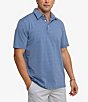 Color:Coronet Blue - Image 1 - Seaport Davenport Stripe Short Sleeve Polo Shirt