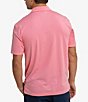 Color:Geranium Pink - Image 2 - Seaport Davenport Stripe Short Sleeve Polo Shirt