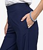 Color:Nautical Navy - Image 3 - Teegan Woven Wide Leg Elastic Waist Side Pocket Stretch Moisture Wicking Pant