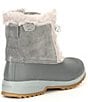 Color:Grey - Image 2 - Maritime Repel Water Resistant Suede Faux Fur Cold Weather Boots
