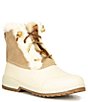 Color:Sand - Image 1 - Maritime Repel Water Resistant Suede Faux Fur Cold Weather Boots