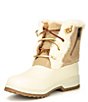 Color:Sand - Image 4 - Maritime Repel Water Resistant Suede Faux Fur Cold Weather Boots