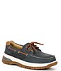 Color:Navy - Image 1 - Men's Gold Cup Leather Billfish Boat Shoes