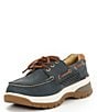 Color:Navy - Image 4 - Men's Gold Cup Leather Billfish Boat Shoes