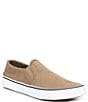 Color:Taupe - Image 1 - Men's Perforated Striper Slip-Ons