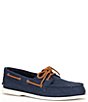 Color:Navy - Image 1 - Men's SeaCycled™ Authentic Original 2-Eye Baja Boat Shoes