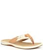 Color:Sahara/Gold - Image 1 - Parrotfish Metallic Leather Braided Thong Sandals