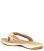 Color:Sahara/Gold - Image 3 - Parrotfish Metallic Leather Braided Thong Sandals