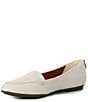 Color:Ivory - Image 4 - Piper Leather Loafer Ballet Flats