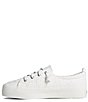 Color:White - Image 4 - Seacycled Crest Vibe Embroidered Flower Platform Sneakers