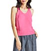 Color:Fiore - Image 1 - Ally Knit Scoop Neck Sleeveless Tank Top
