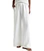 Color:White - Image 1 - Angie Crop Palazzo Pants
