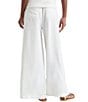 Color:White - Image 2 - Angie Crop Palazzo Pants