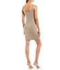 Color:Dark Taupe - Image 2 - Square Neck Sleeveless Pull-On Bodycon Dress