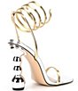 Color:Gold Metallic - Image 3 - Ashna Patent Ankle Wrap Dress Sandals