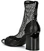 Color:Black - Image 5 - Eleanor Rhinestone Mesh Dress Booties