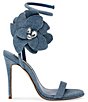 Color:Denim - Image 2 - Ennzo Denim Flower Detail Ankle Wrap Dress Sandals