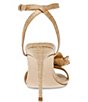 Color:Natural - Image 3 - Excite Raffia Pearl Detail Flower Stiletto Dress Sandals