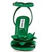 Color:Green - Image 4 - Excite Suede Jewel Detail Flower Stiletto Dress Sandals