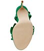 Color:Green - Image 6 - Excite Suede Jewel Detail Flower Stiletto Dress Sandals