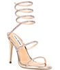 Color:Rhinestone - Image 1 - Exotica Rhinestone Ankle Wrap Dress Sandals