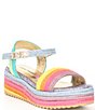 Color:Rainbow Multi - Image 1 - Girls' J-Cleo Platform Sandals (Youth)
