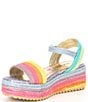 Color:Rainbow Multi - Image 4 - Girls' J-Cleo Platform Sandals (Youth)