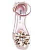 Color:Rose Gold - Image 5 - Girls' J-Lessa Glitter Fabric Jewel Embellished Flower Dress Sandals (Youth)