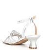 Color:Silver - Image 3 - Girls' J-Luccia Rhinestone Knot Heel Dress Sandals (Youth)