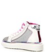 Color:Silver/Pink - Image 3 - Girls' T-Glossy High-Top Sneakers (Infant)