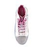 Color:Silver/Pink - Image 5 - Girls' T-Glossy High-Top Sneakers (Infant)