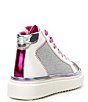 Color:Silver/Pink - Image 2 - Girls' T-Glossy High-Top Sneakers (Toddler)