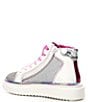 Color:Silver/Pink - Image 3 - Girls' T-Glossy High-Top Sneakers (Toddler)