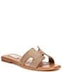 Color:Bronze - Image 1 - Hadyn-R Rhinestone Embellished Flat Slide Sandals