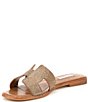 Color:Bronze - Image 4 - Hadyn-R Rhinestone Embellished Flat Slide Sandals