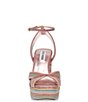 Color:Rainbow - Image 4 - Laurel Rainbow Glitter Platform Sandals