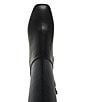 Color:Black - Image 6 - Lizah Knee High Stacked Block Heel Boots
