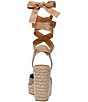 Color:Bronze - Image 3 - Locket Ankle Wrap Espadrille Wedges