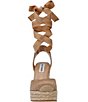 Color:Bronze - Image 4 - Locket Ankle Wrap Espadrille Wedges