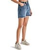 Color:Blue Denim - Image 3 - Lunetta Denim High Waist Shorts