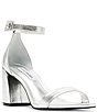 Color:Silver - Image 1 - Matty Leather Dress Sandals