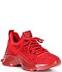 Color:Red - Image 1 - Maxima Rhinestone Embellished Chunky Sneakers